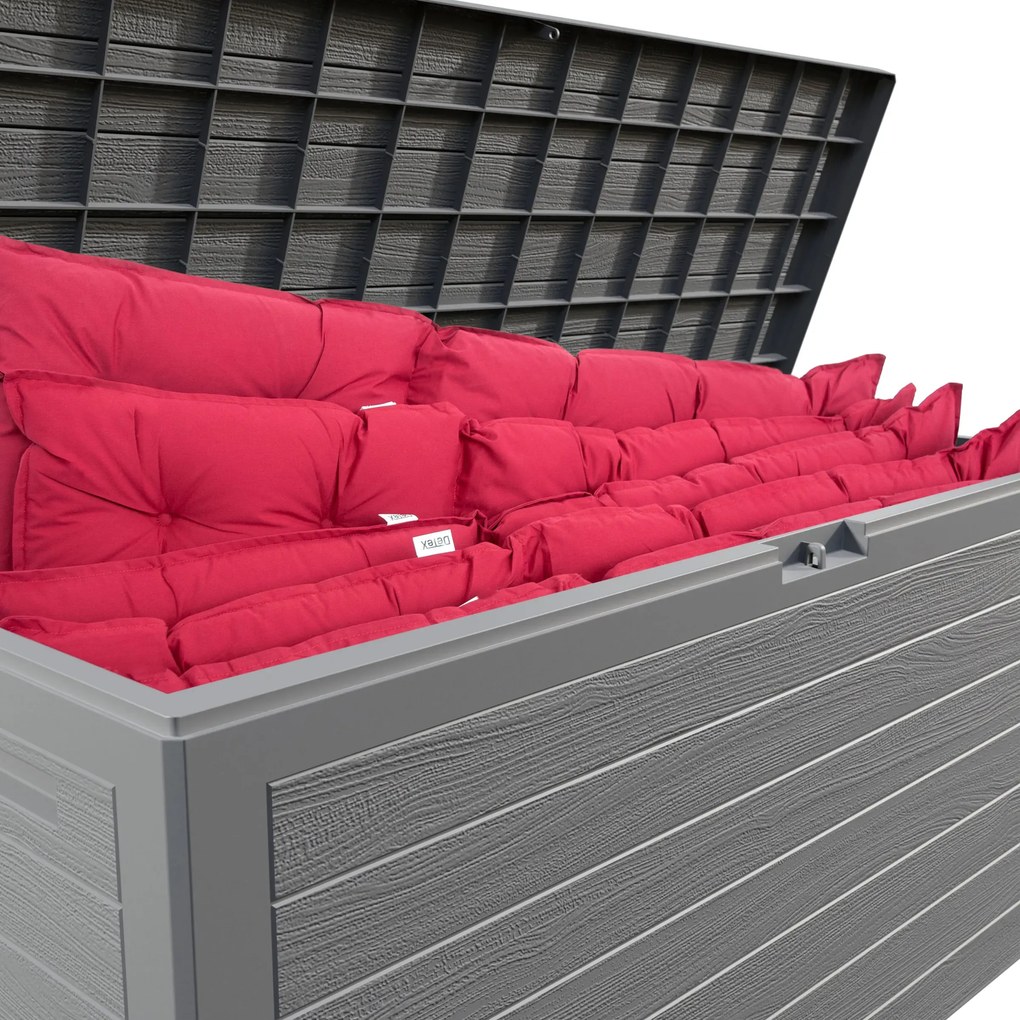 Záhradný úložný box Mosley 280 L sivý