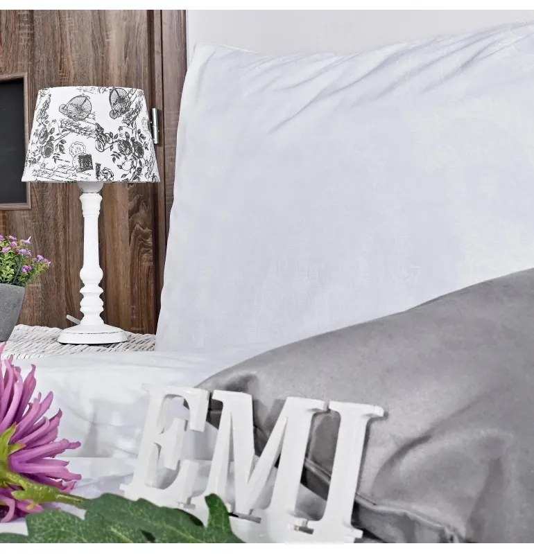 Obliečky bavlnené Benard biele EMI, Štandardný set jednolôžko obsahuje 1x 140x200 + 1x 70x90