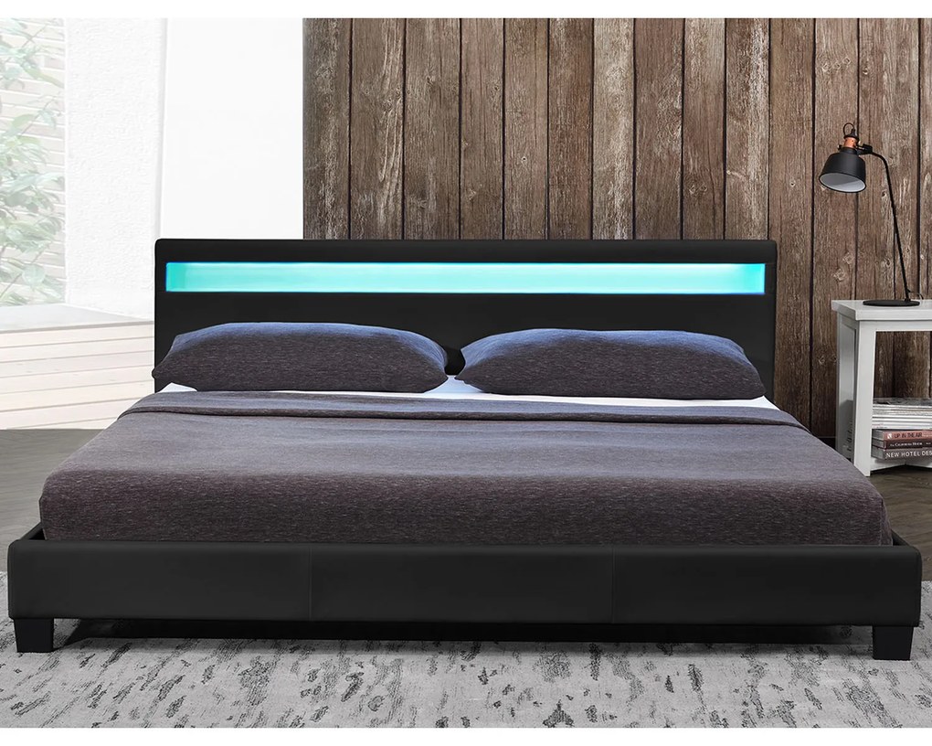 Čalúnená posteľ Paris160x200 cm - čierna