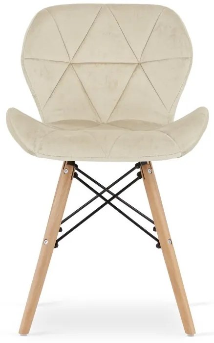 Zamatové kreslo LAGO - béžové Farba: Zelená