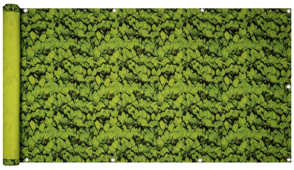 LIVARNO home Balkónová clona, 500 x 90 cm (listy) (100346403)