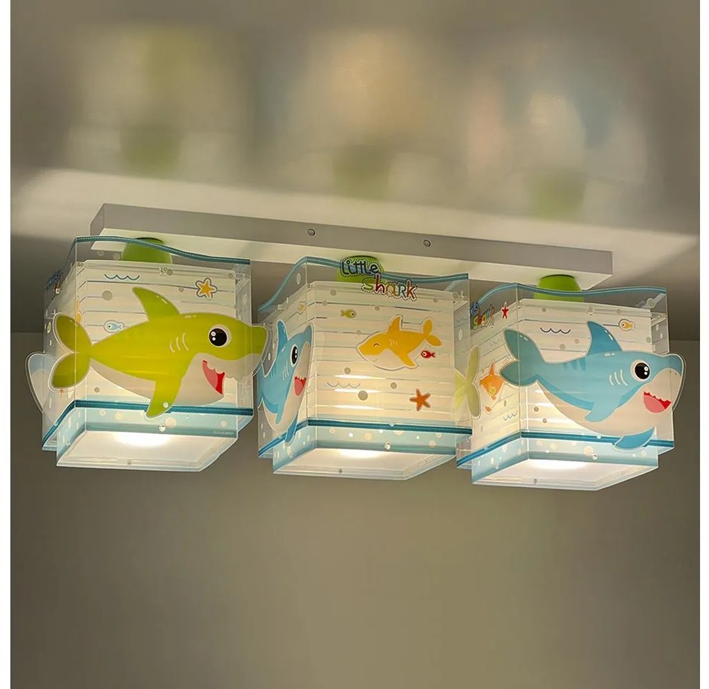 Dalber 63473 - Detské stropné svietidlo BABY SHARK 3xE27/60W/230V