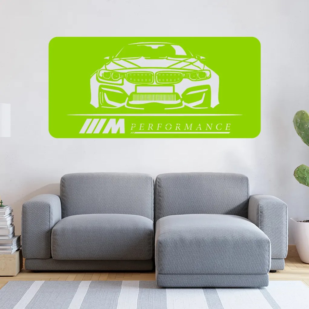 Veselá Stena Samolepka Rýchle auto Farba: černá, Veľkosť: 100 x 50 cm