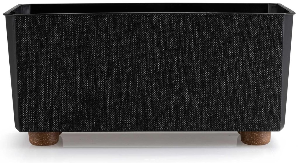 PLASTOVÝ KVETINÁČ SALVIA TX 28,5X17 CM ČIERNA