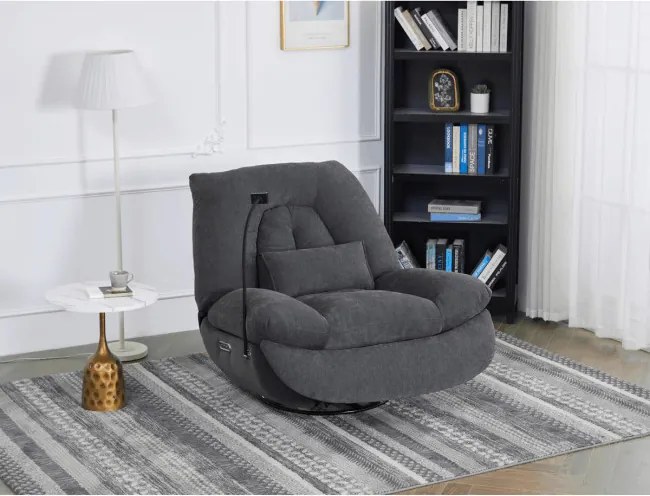 Polohovacie kreslo sivé, elektrické TV-7089 GREY2