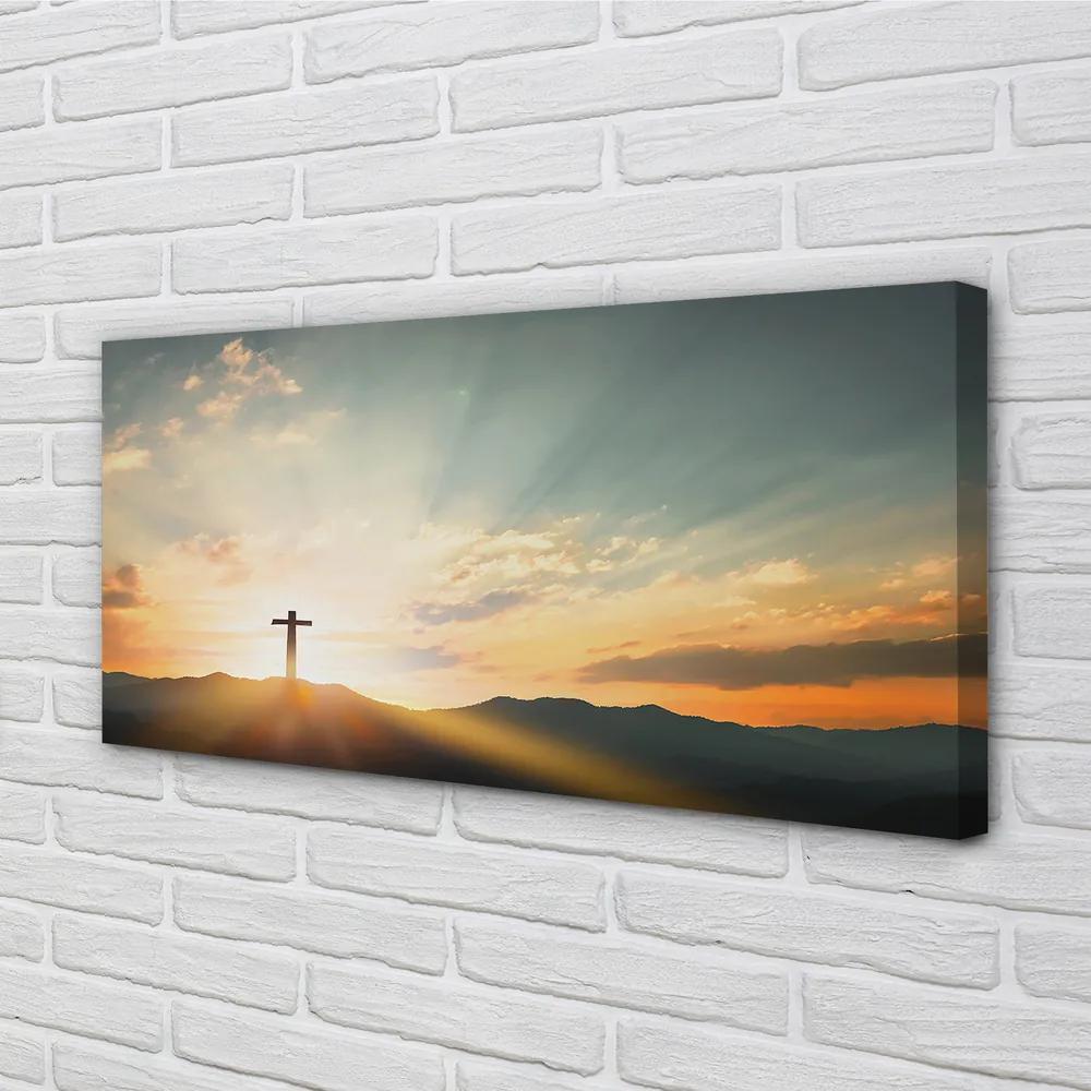 Obraz na plátne Cross sun top 140x70 cm