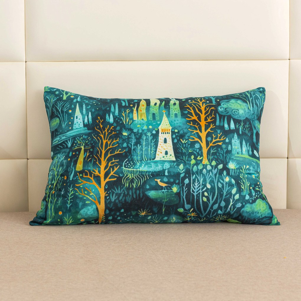 Dekoračný poťah na vankúš NEON FOREST 50x70 cm, farebný
