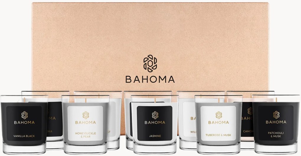 Mini vonné sviečky v darčekovej škatuľke Botanical Bliss, 10 ks