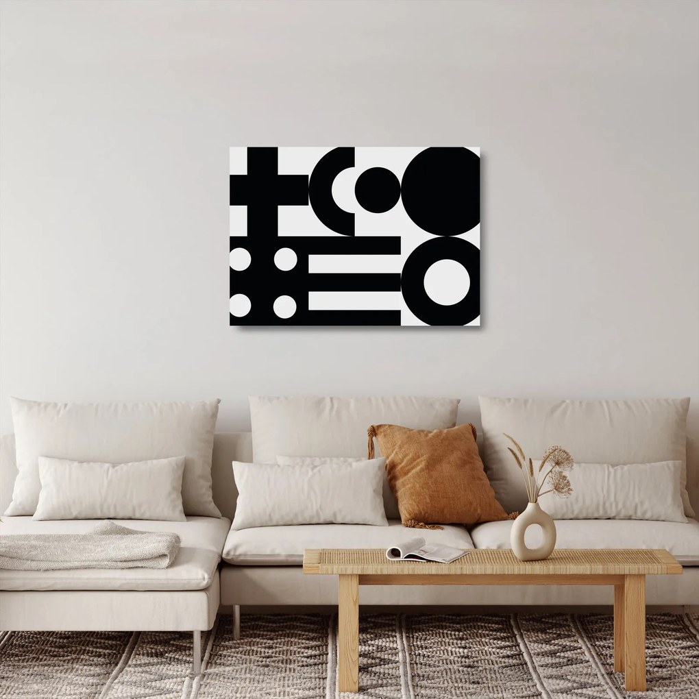 Sklenený obraz - Geometrická abstrakcia N⁰3 (70x50 cm)