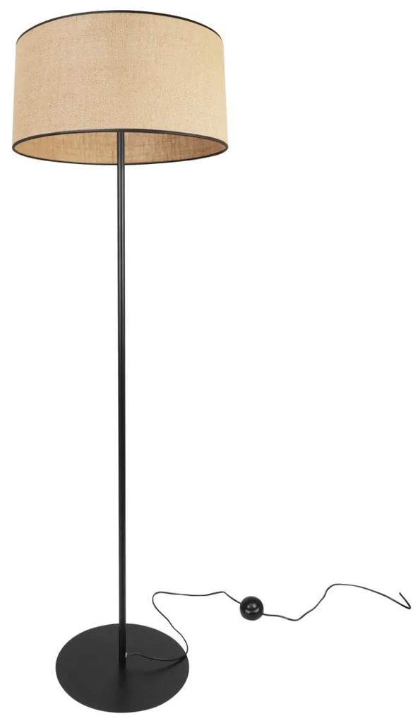 Stojacia lampa Juta, 1x jutové tienidlo, (výber z 3 farieb konštrukcie), o, bl