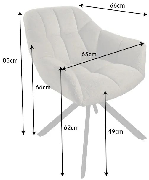 Dizajnová otočná stolička Vallerina svetlohnedá