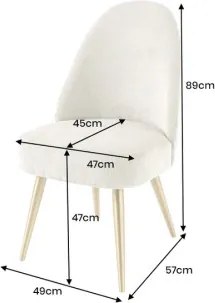 Stolička 45926 Art Living Látka Béžová - Komfort-nábytok