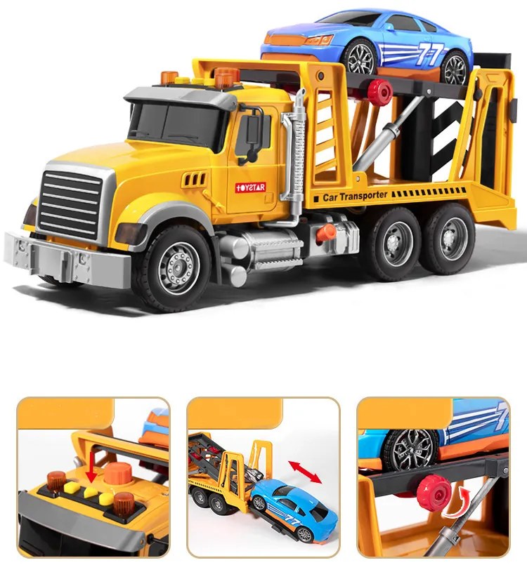 LEAN TOYS Odťahové vozidlo s autom 2v1