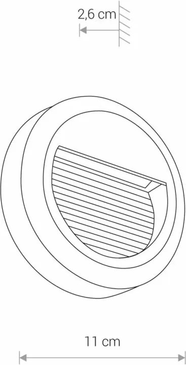 Vonkajšie schodiskové svietidlo Nowodvorski SIDEWALK ROUND LED 8147