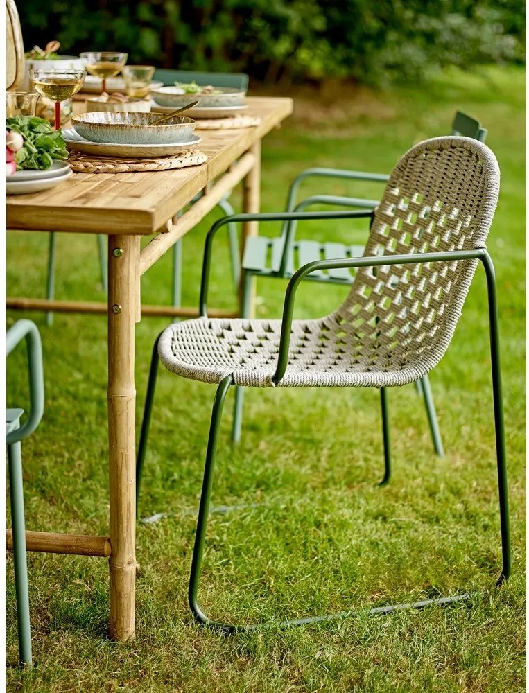 Sivá kovová záhradná stolička Calana – Bloomingville