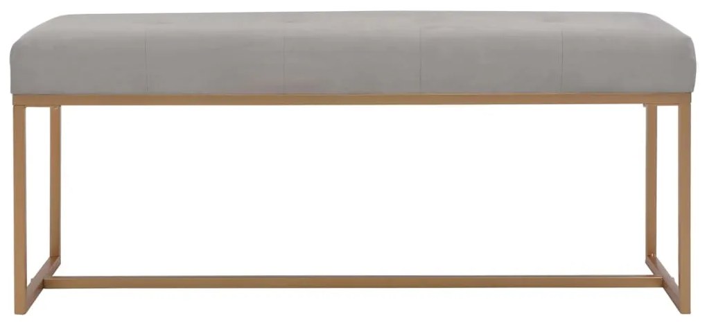 vidaXL Lavička 120 cm sivá zamatová