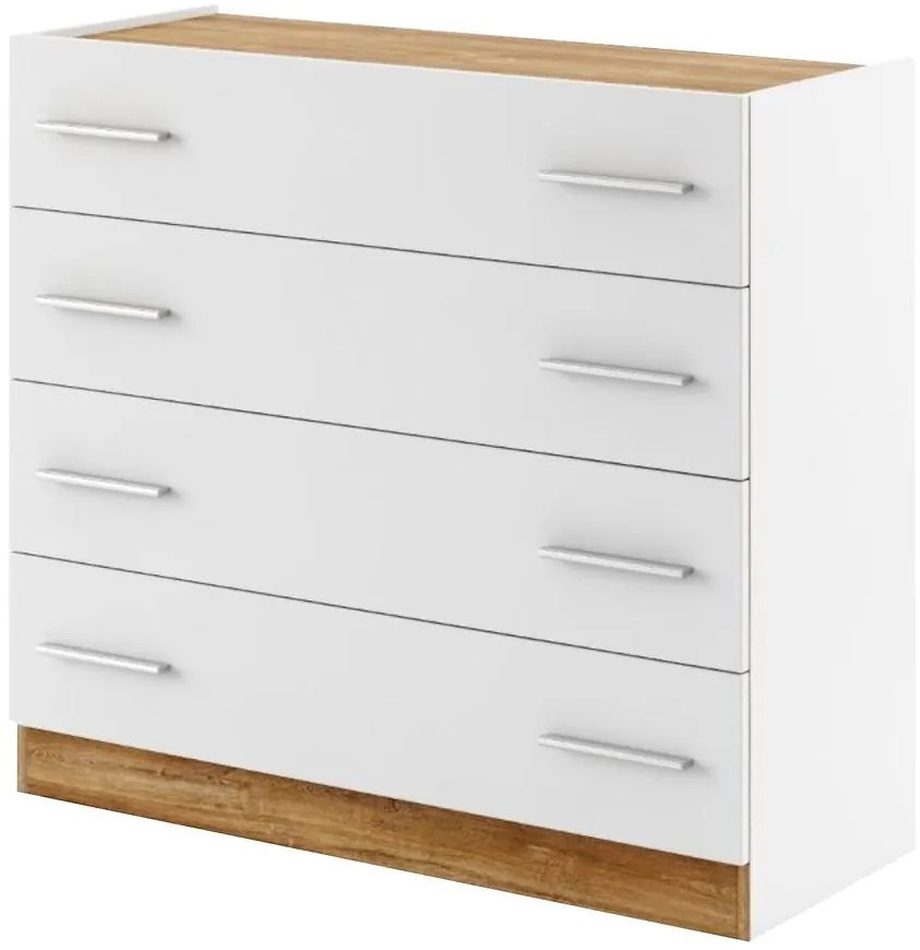 Komoda Dentro DT-04 biely/dub styrling