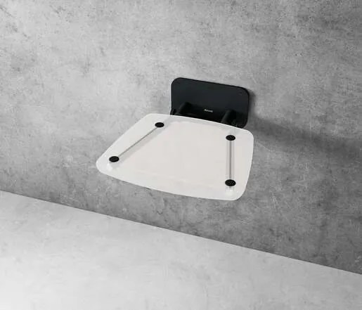 Ravak OVO B sprchové sedátko sklopné š. 36 cm číra / čierna B8F0000059