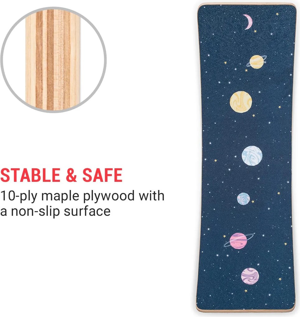 BoarderKING Balance Board Kids, protišmykový plstený poťah, od 3 rokov