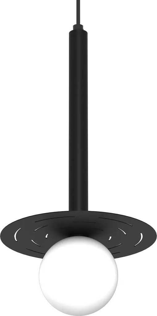 Závesné svietidlo Futura, 1x biele sklenené tienidlo, b