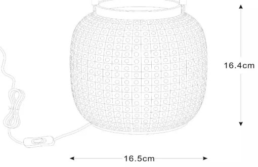 Lucide 13525/01/31 - Stolná lampa SAFIYA 1xE14/25W/230V