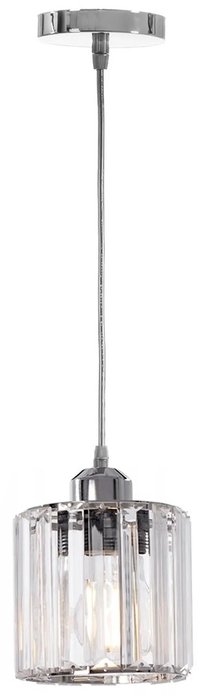 Toolight - Stropné krištáľové svietidlo 1xE27 60W APP508-1CP, chrómová, OSW-08549