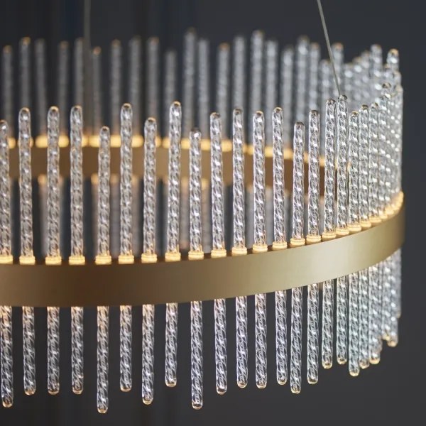 Endon 107671 - LED Stm. luster na lanku ADRIEL LED/41W/230V 3000K zlatá/číra