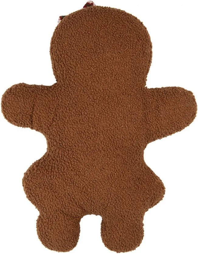 Dekoratívny hnedý vankúš slečna perníček Gingerbread - 35*5*44 cm