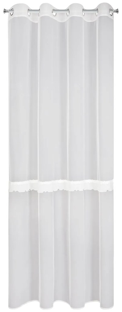 ZÁCLONA NA KRÚŽKOCH SOFI 140X260 CM BIELA