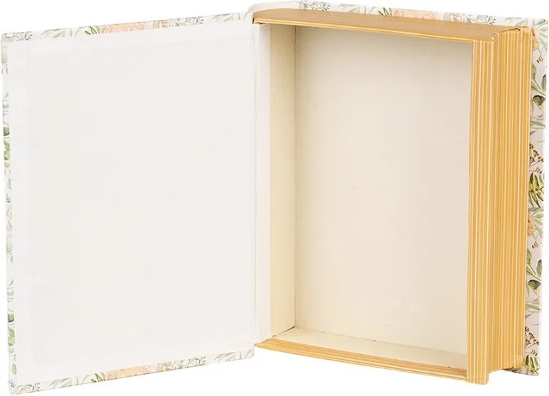 Storage Box Books 17x14x5 Cm White Cardboard Rectangle - 5,00 cm