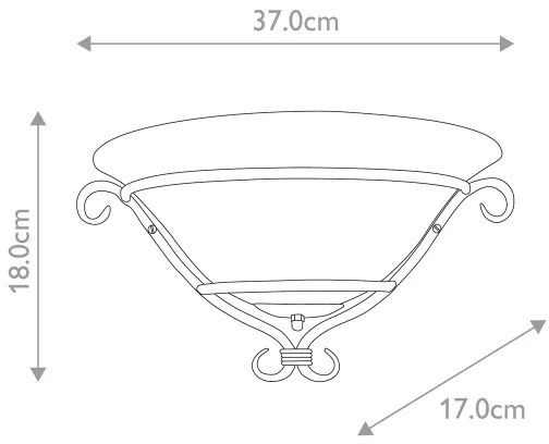 Elstead TCH-WU-BLACK - Nástenné svietidlo TORCHIERE 1xE27/60W/230V