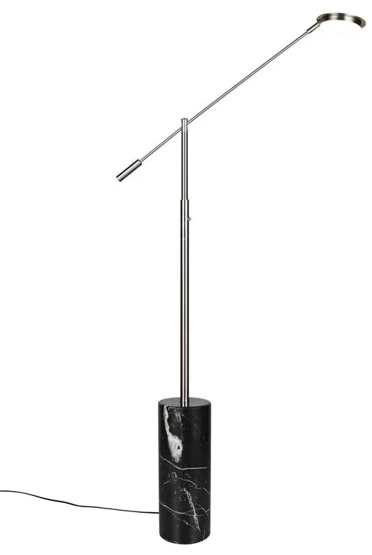 Čierna/v striebornej farbe LED stojacia lampa (výška 145 cm) Fiore – Trio Select