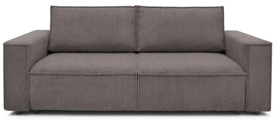 Taupe menčestrová rozkladacia pohovka 245 cm Nihad – Bobochic Paris