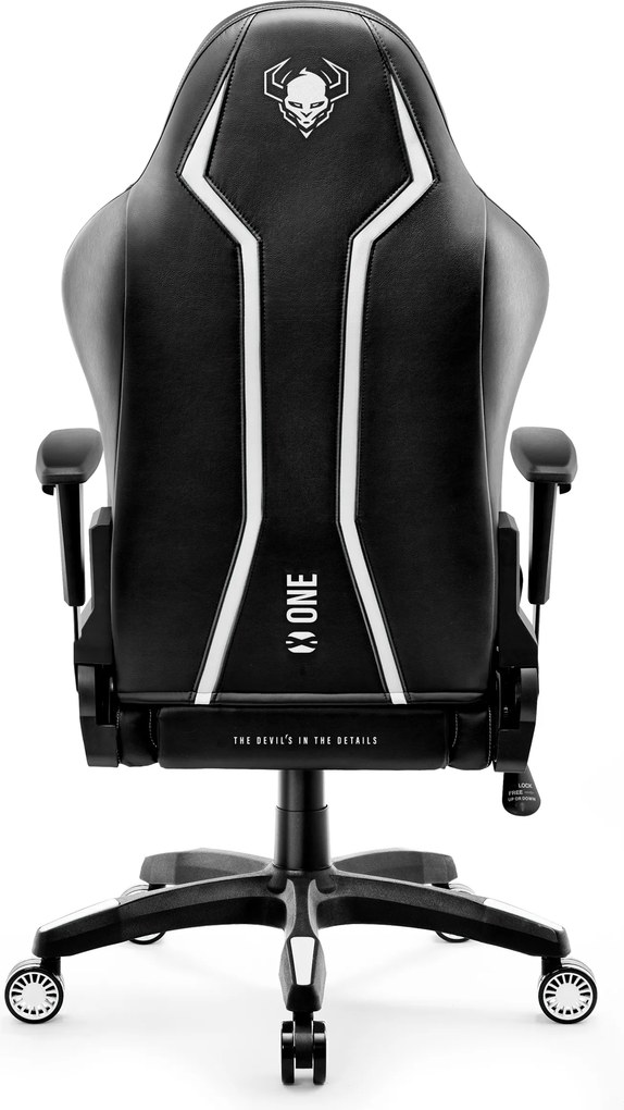 Herné kreslo z eko-kože King Size, čierny-biela: Diablo X-One 2.0