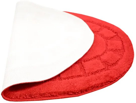 Kúpeľňový koberček Ocean Red červený ovál