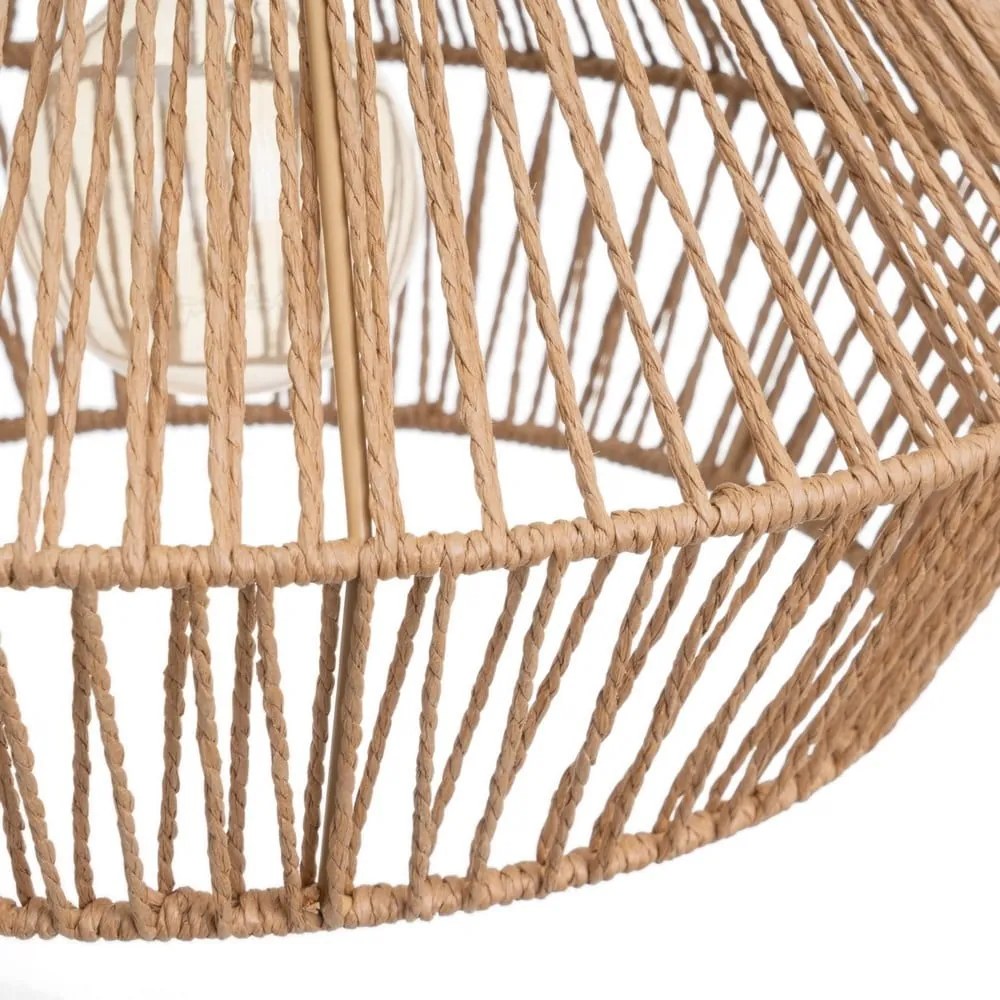 Závesné svietidlo v prírodnej farbe s tienidlom z papierového výpletu ø 38 cm – Casa Selección