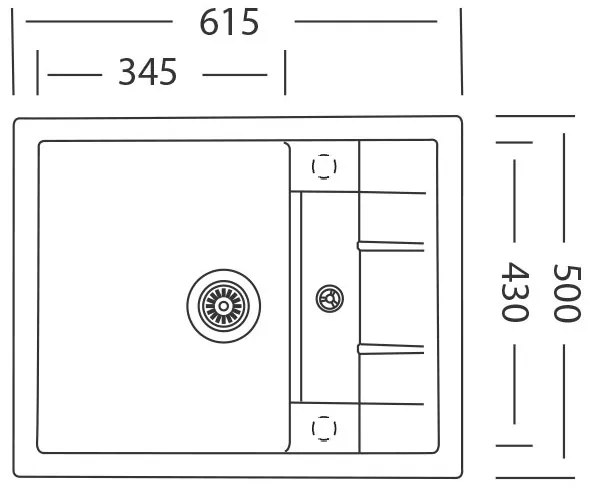 Granitový drez Sinks CRYSTAL 615 Sahara