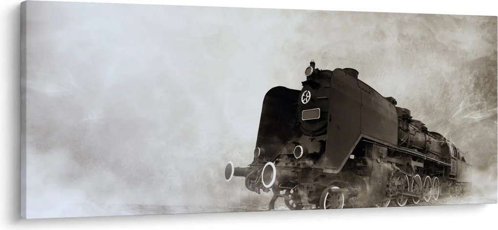 Obraz - Vlak v hmle (120x50 cm)