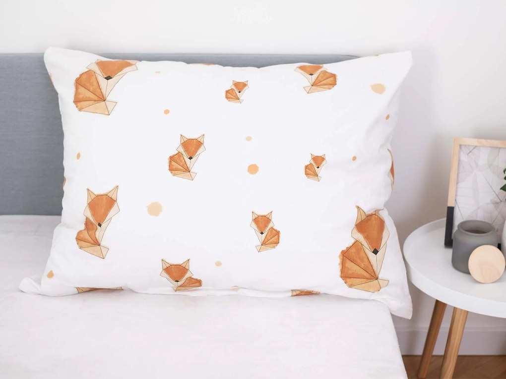Bavlnená obliečka na vankúš Renforcé 50 × 70 cm – Líšky