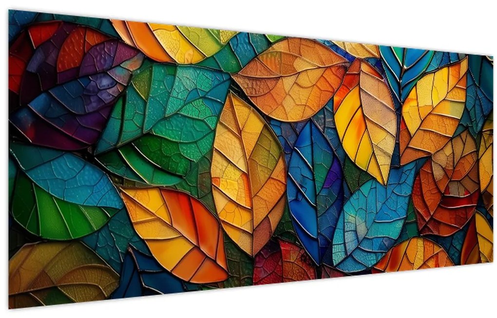 Obraz - Mozaika z listov (120x50 cm)
