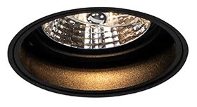 Sada 6 moderných zapustených bodových svetiel čierna bezrámová - Impact 70