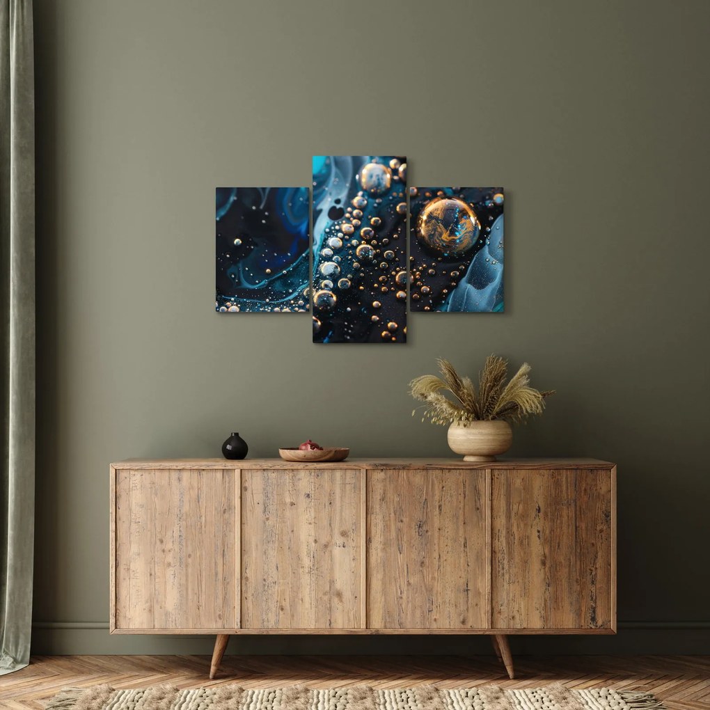 Obraz - Atramentové kvapky (90x60 cm)