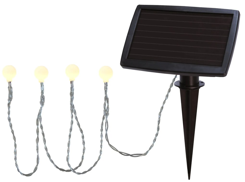 Solárna svetelná reťaz 20 svetielok dĺžka 4,75 m Star Trading Globini - číry