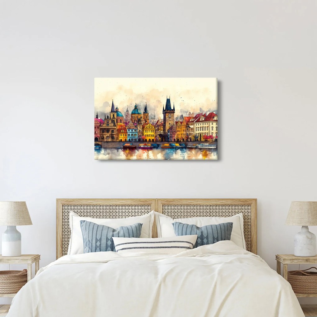 Obraz - Jeseň v maľovanom meste (90x60 cm)