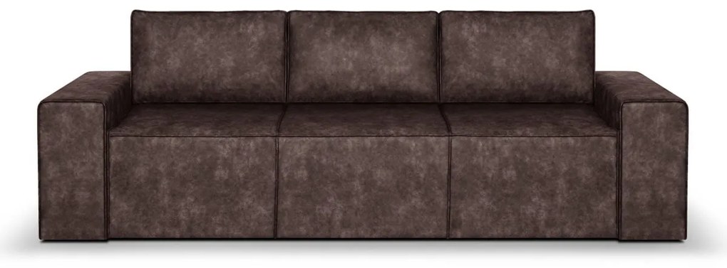 Pohovka pre 3 osoby s funkciou spania TED Tmavohnedá
