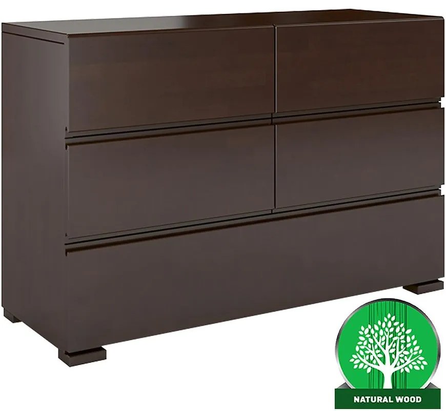 Komoda drevená  buk 5s Skandica Vestre Palisander