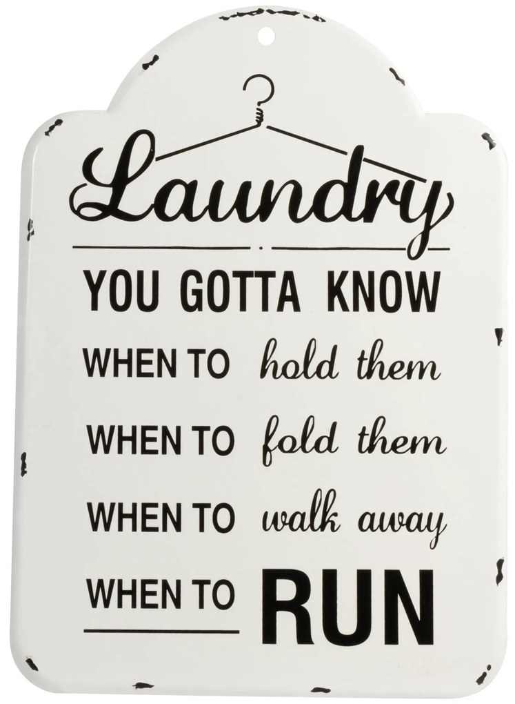 Kovová nástenná ceduľa Laundry - 56 * 41cm