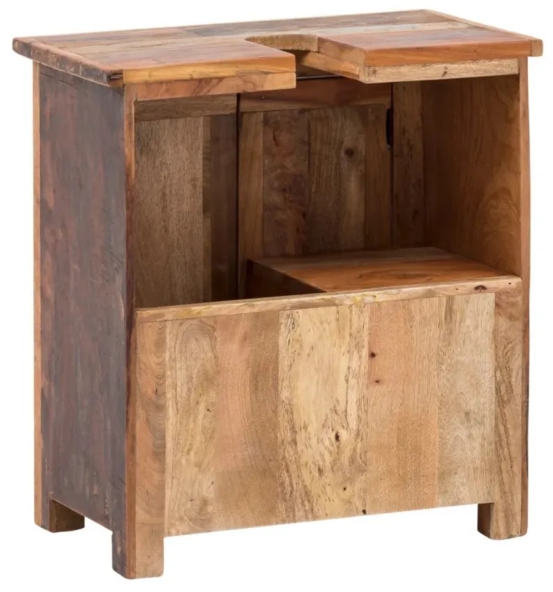furniture-nabytek.cz - Masivní skříňka dřezu Sumana z recyklovaného dřeva, lakovaná, hnědá – 52×30×60 cm