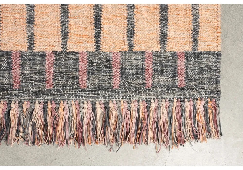 Ružový/broskyňový bavlnený koberec 160x230 cm Hampton – Dutchbone