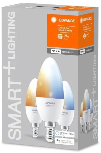 SADA 3x LED Stmievateľná žiarovka SMART+ E14/5W/230V 2700K-6500K - Ledvance